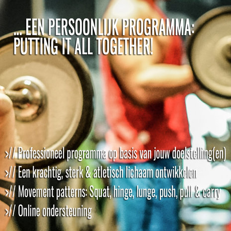 Persoonlijk Trainingsschema #MAN